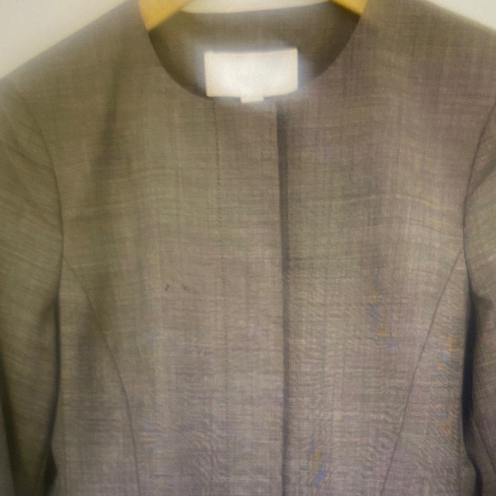 BOSS Jamaren Terra Melange Collarless Wool Blazer
